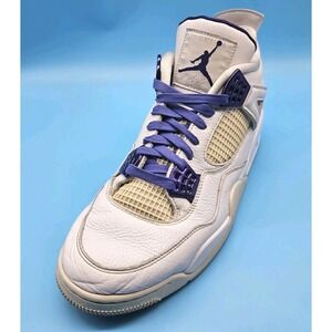 NIKE AIR JORDAN 4 RETRO Men's Size 13 Leather Mid Purple Metallic CT8527-115
